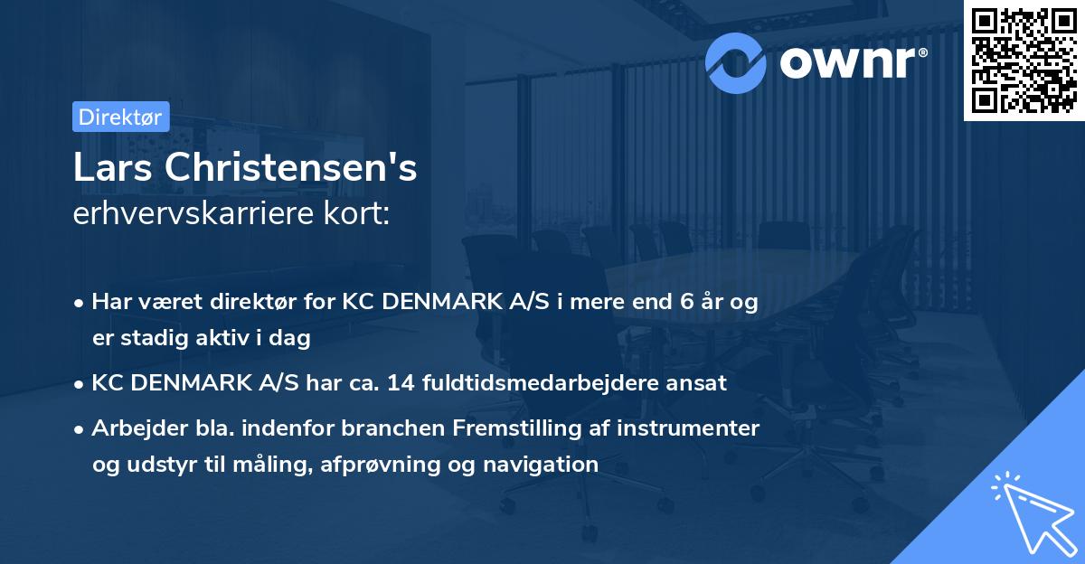 Lars Christensen's erhvervskarriere kort