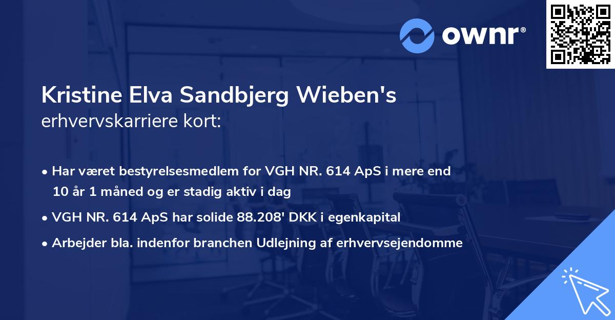Kristine Elva Sandbjerg Wieben's erhvervskarriere kort