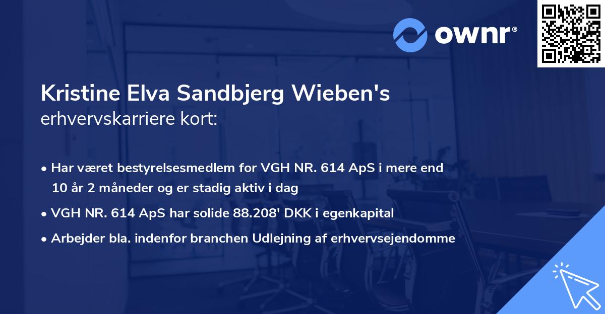 Kristine Elva Sandbjerg Wieben's erhvervskarriere kort