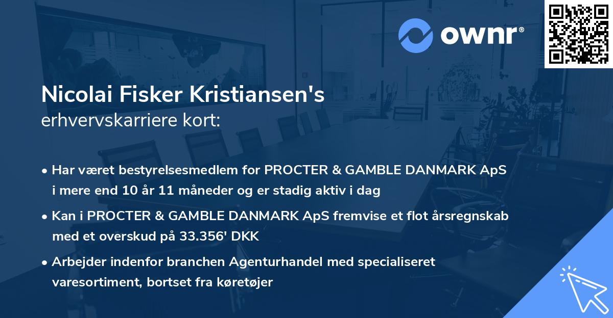Nicolai Fisker Kristiansen's erhvervskarriere kort