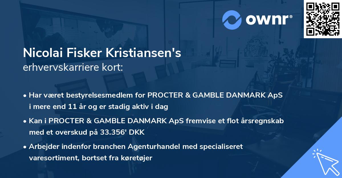 Nicolai Fisker Kristiansen's erhvervskarriere kort