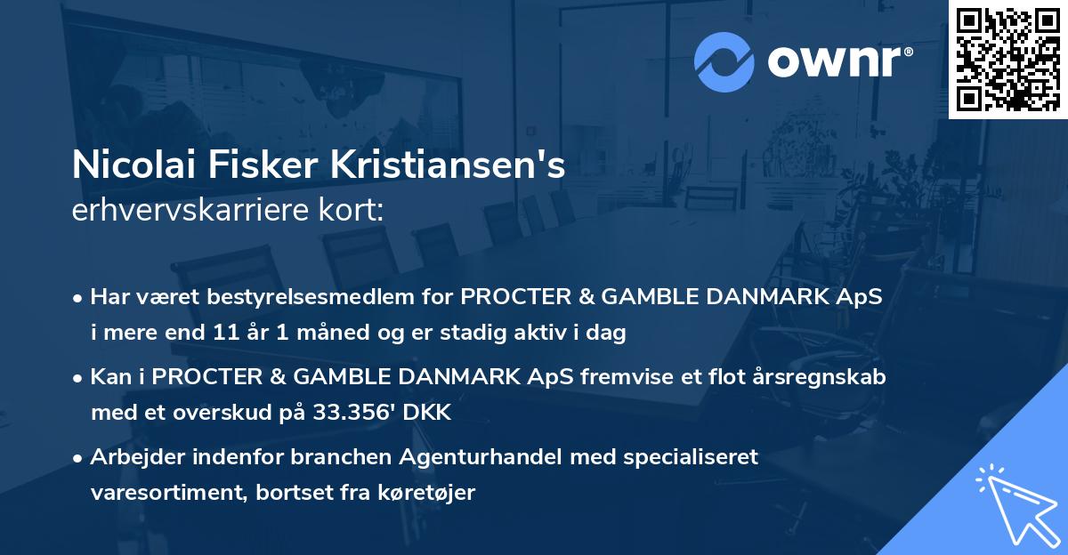Nicolai Fisker Kristiansen's erhvervskarriere kort
