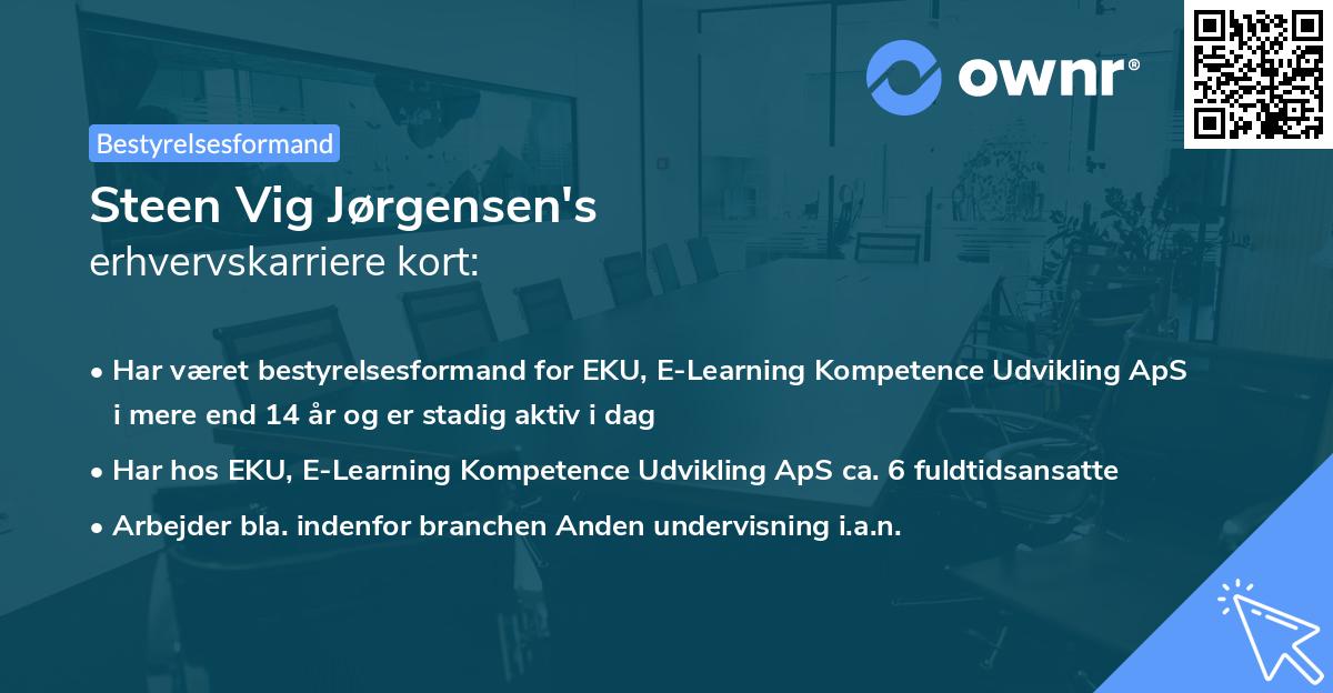 Steen Vig Jørgensen's erhvervskarriere kort