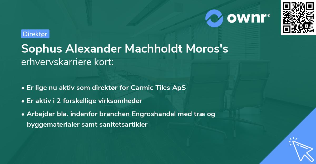 Sophus Alexander Machholdt Moros's erhvervskarriere kort