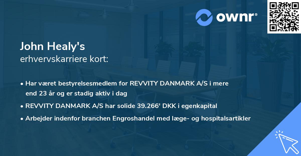 John Healy's erhvervskarriere kort