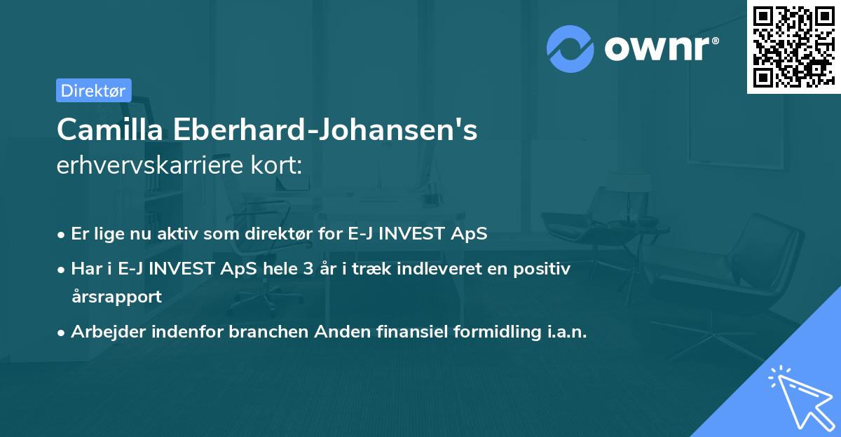 Camilla Eberhard-Johansen's erhvervskarriere kort