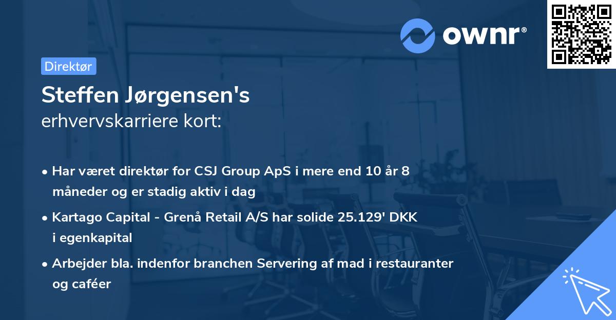 Steffen Jørgensen's erhvervskarriere kort