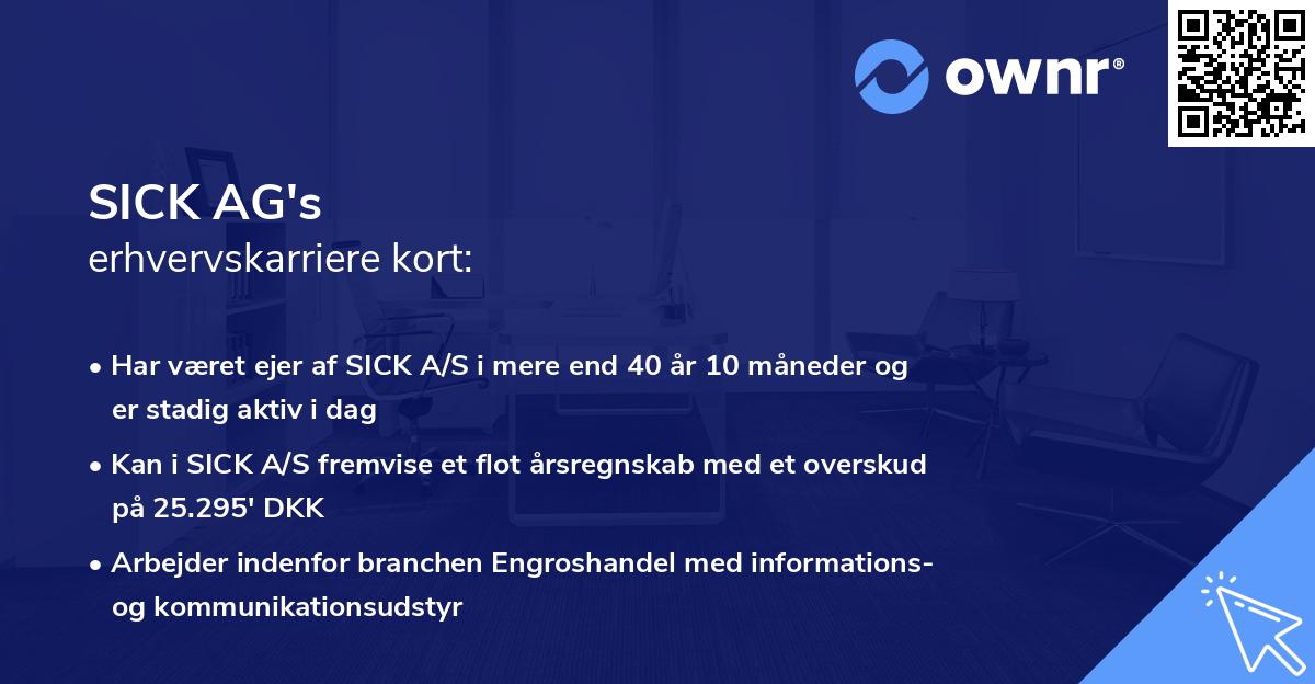 SICK AG's erhvervskarriere kort