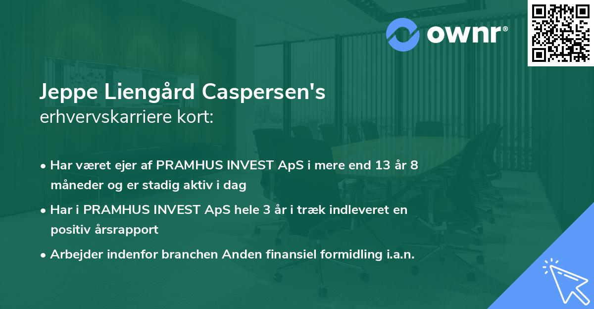 Jeppe Liengård Caspersen's erhvervskarriere kort