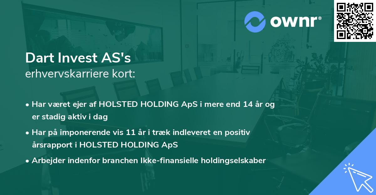 Dart Invest AS's erhvervskarriere kort
