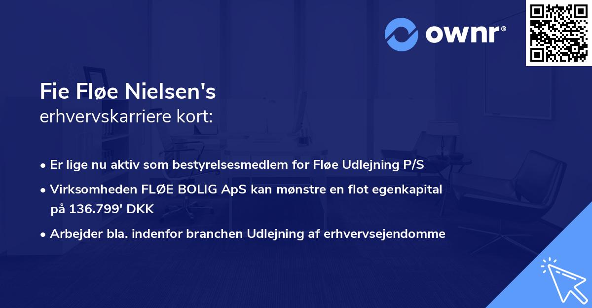 Fie Fløe Nielsen's erhvervskarriere kort