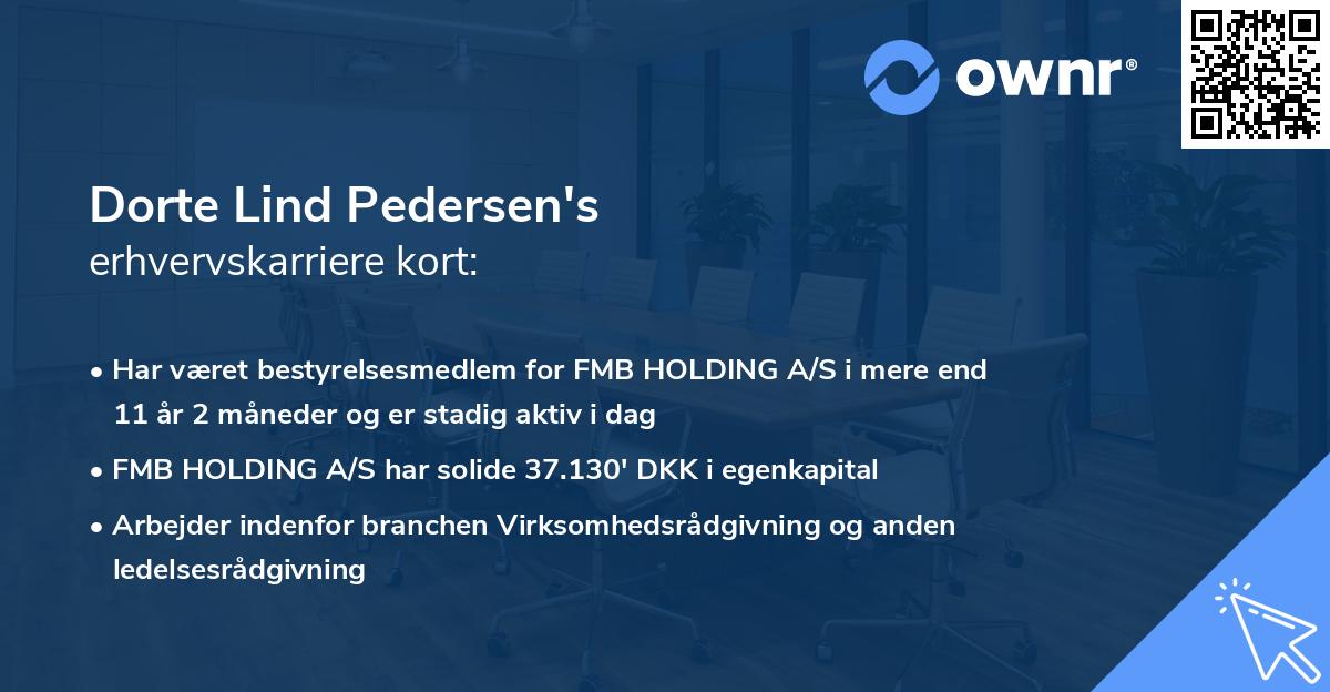 Dorte Lind Pedersen's erhvervskarriere kort