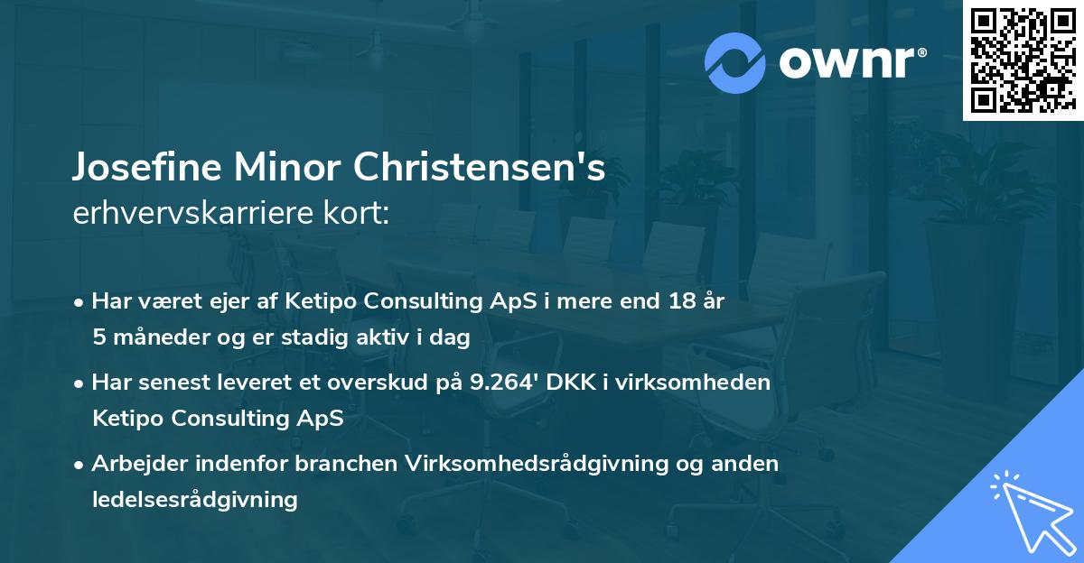 Josefine Minor Christensen's erhvervskarriere kort