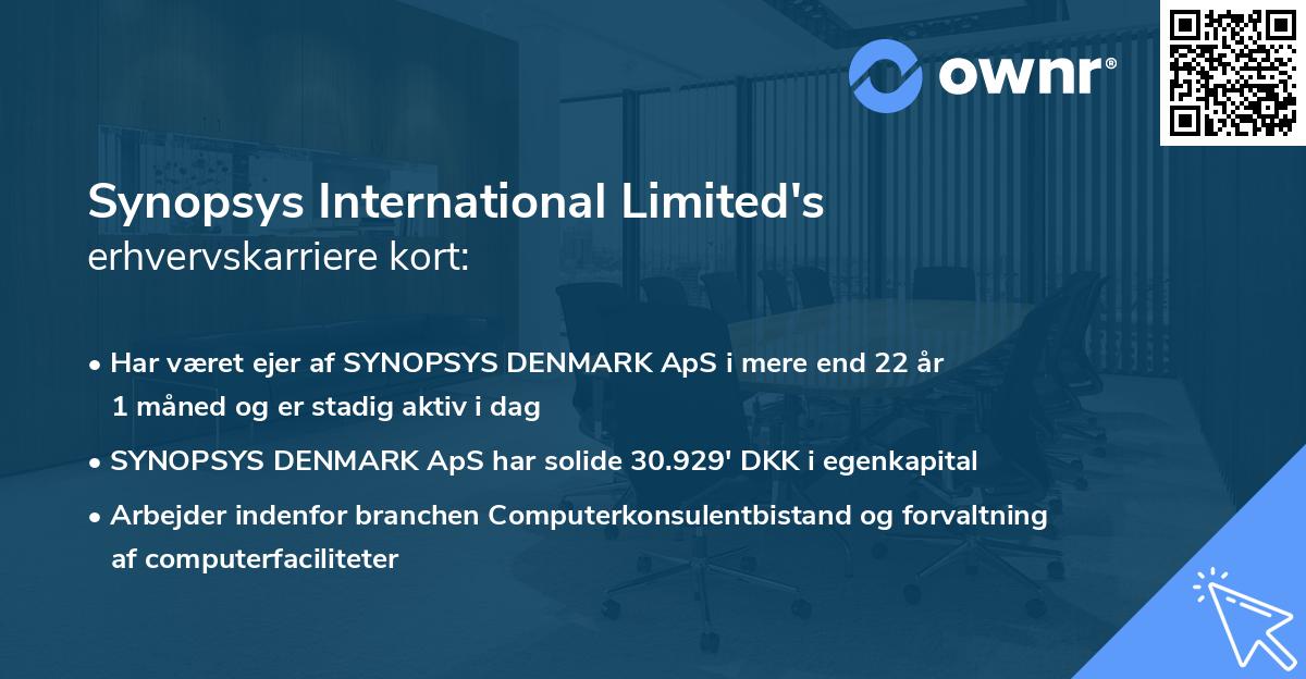 Synopsys International Limited's erhvervskarriere kort