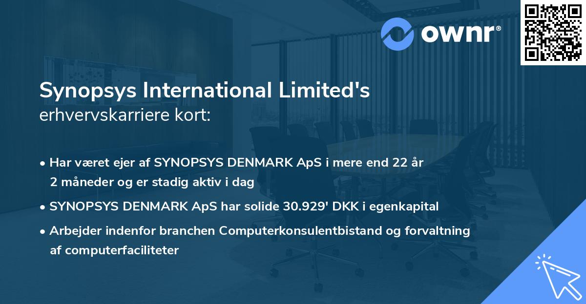 Synopsys International Limited's erhvervskarriere kort