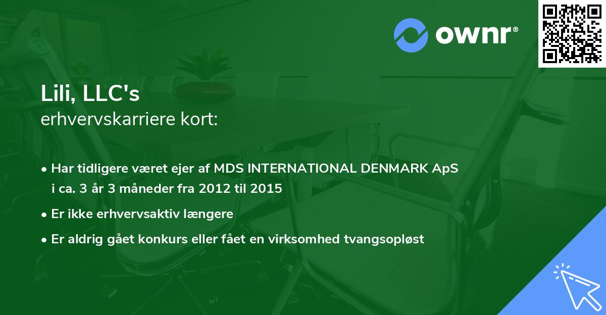 Lili, LLC's erhvervskarriere kort
