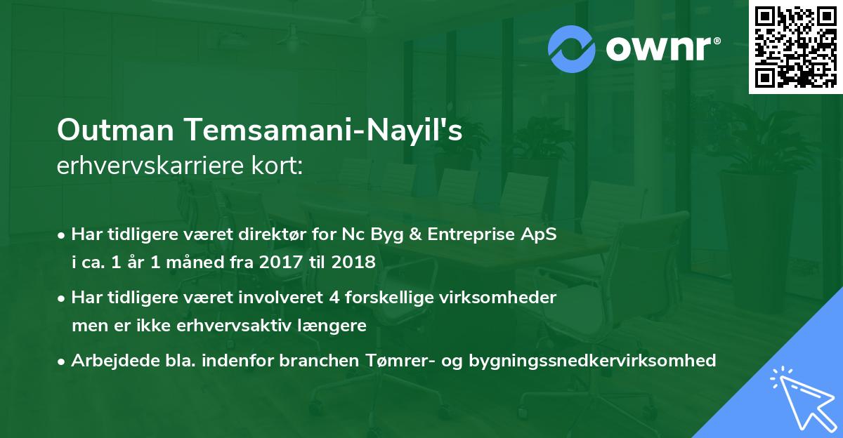 Outman Temsamani-Nayil's erhvervskarriere kort