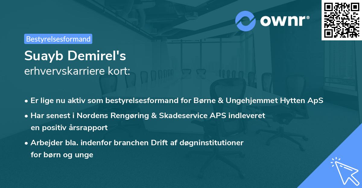 Suayb Demirel's erhvervskarriere kort