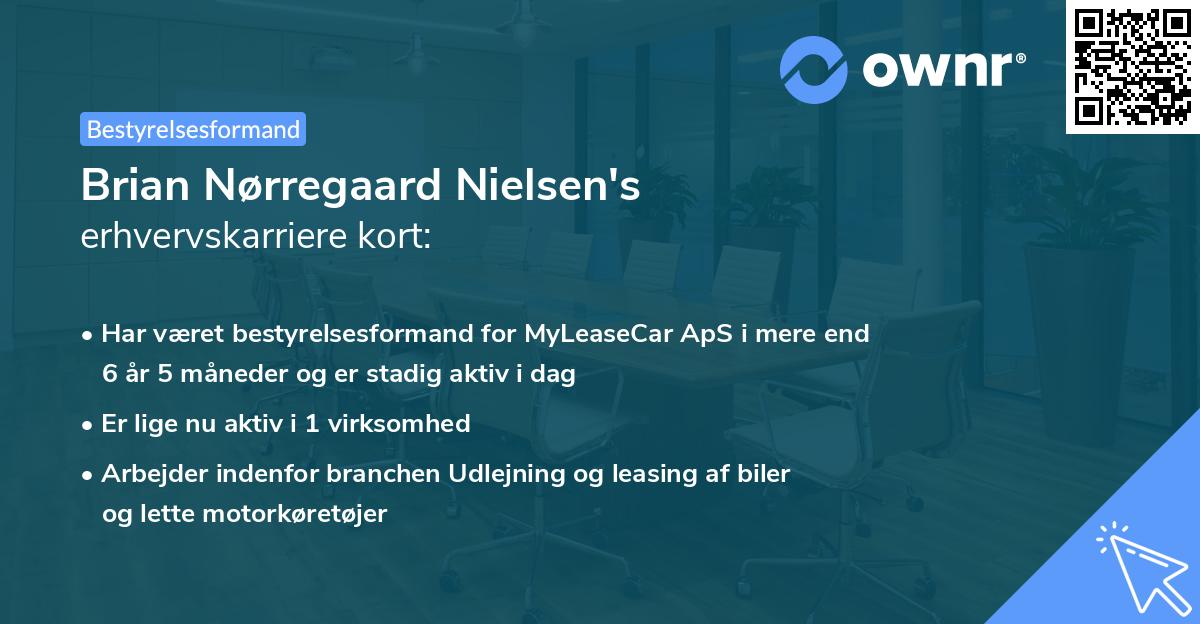 Brian Nørregaard Nielsen's erhvervskarriere kort