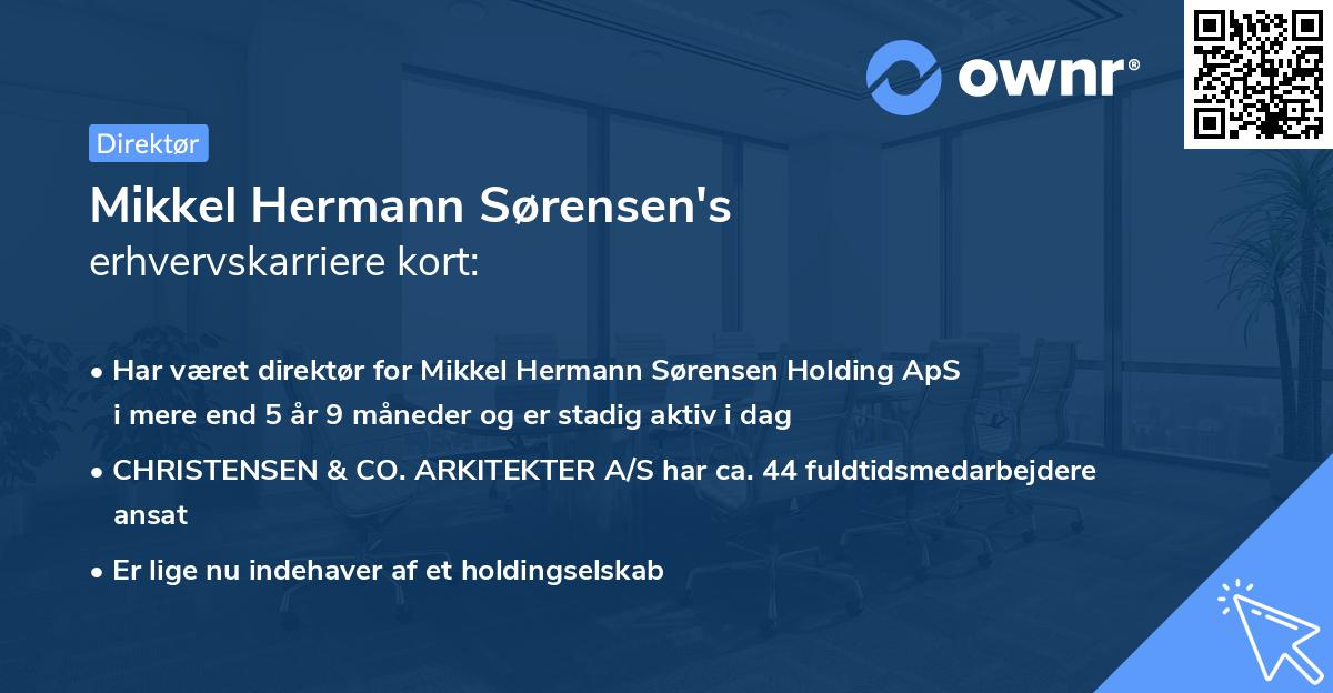 Mikkel Hermann Sørensen's erhvervskarriere kort