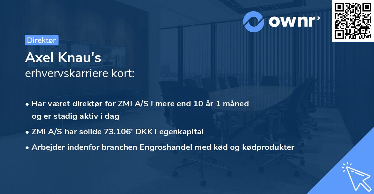 Axel Knau's erhvervskarriere kort