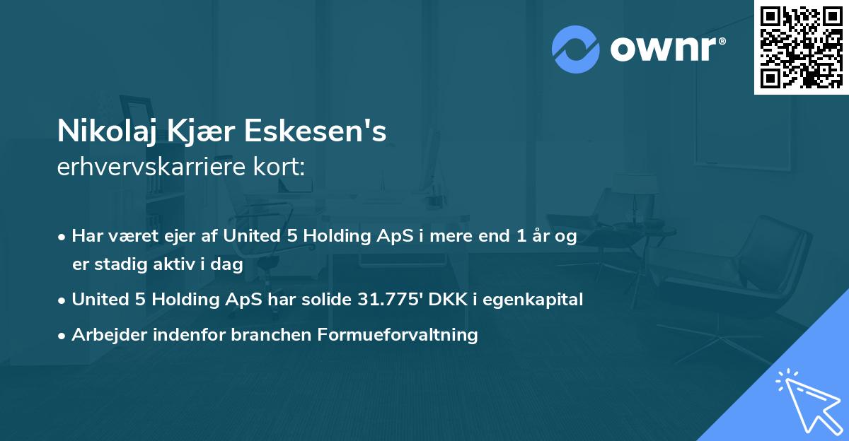 Nikolaj Kjær Eskesen's erhvervskarriere kort