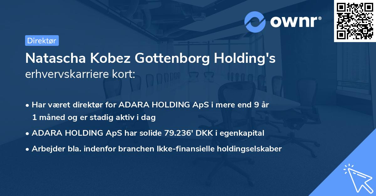Natascha Kobez Gottenborg Holding's erhvervskarriere kort