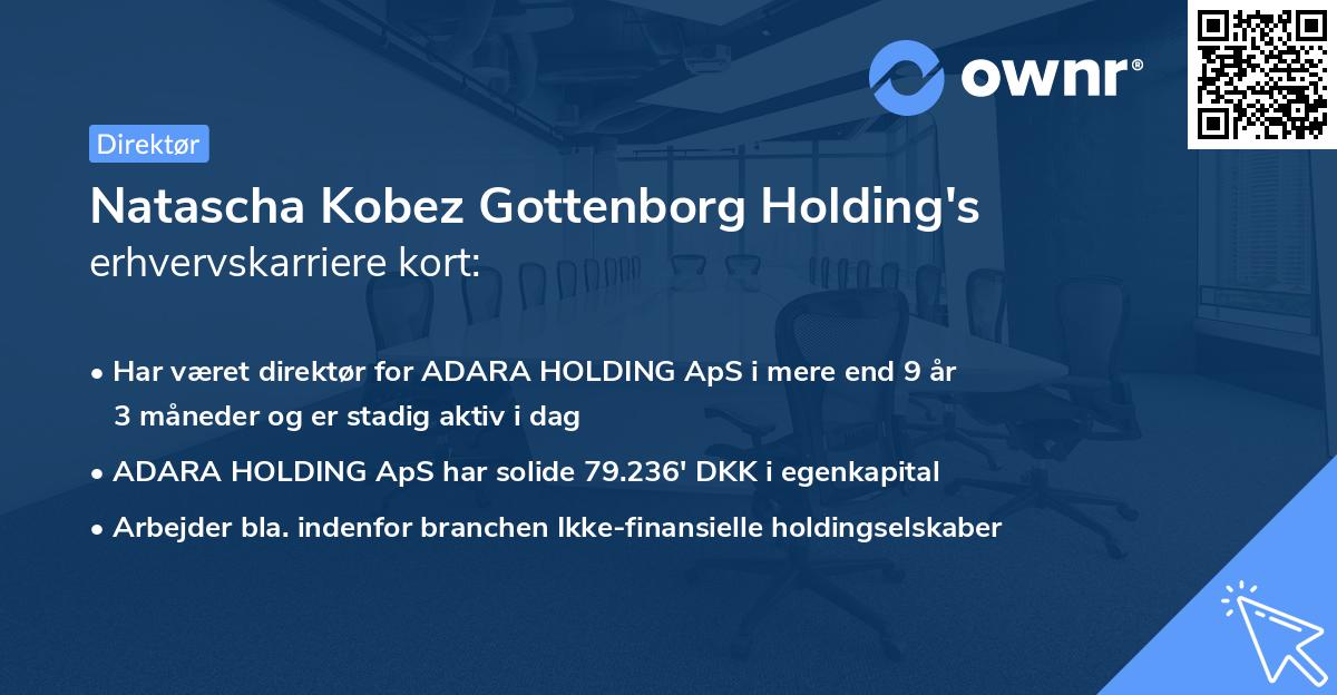 Natascha Kobez Gottenborg Holding's erhvervskarriere kort