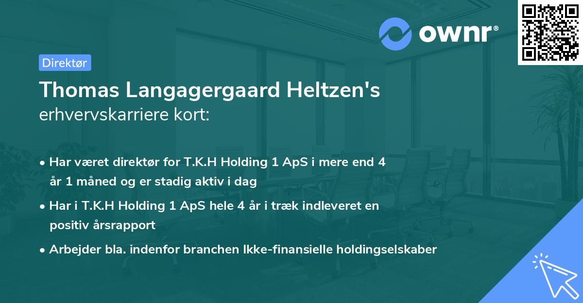 Thomas Langagergaard Heltzen's erhvervskarriere kort