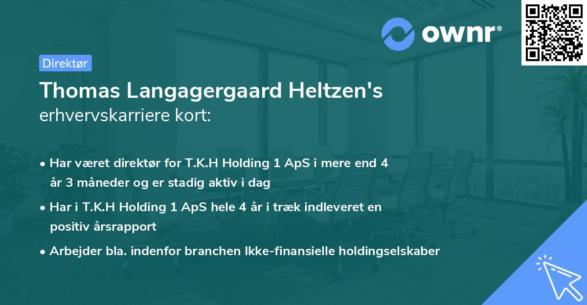Thomas Langagergaard Heltzen's erhvervskarriere kort