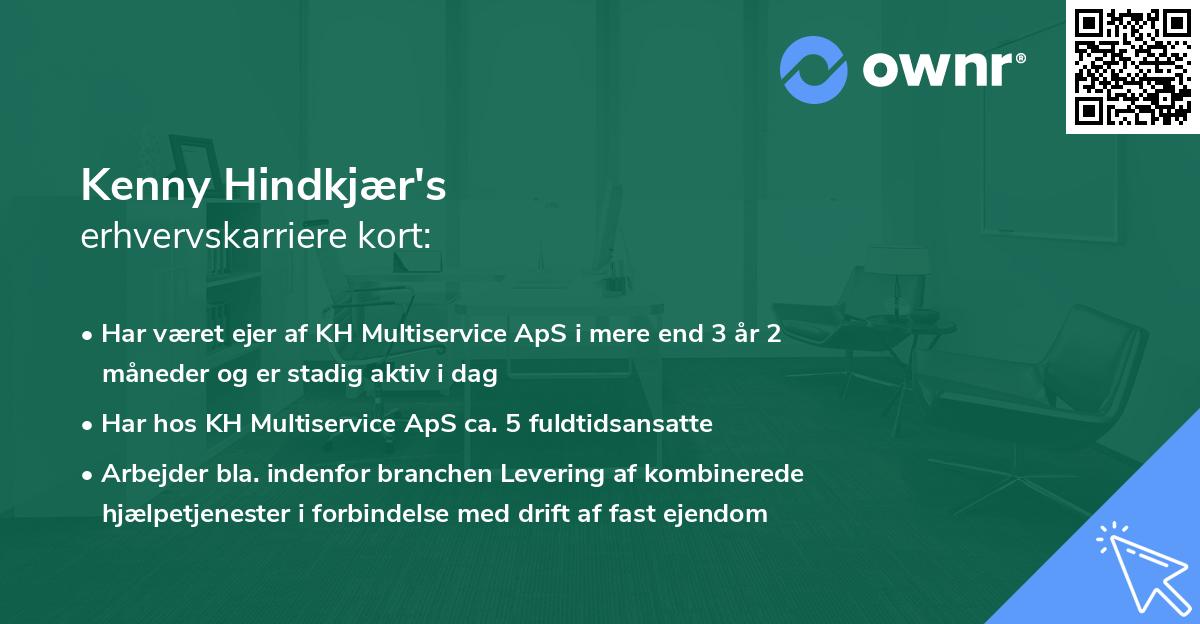 Kenny Hindkjær's erhvervskarriere kort