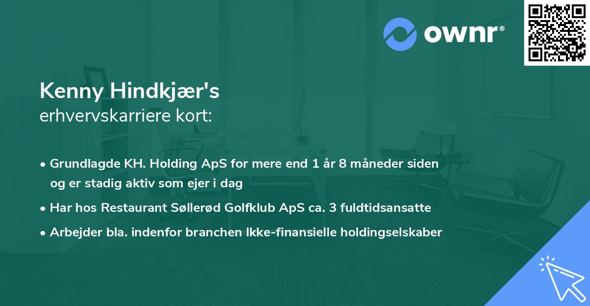 Kenny Hindkjær's erhvervskarriere kort