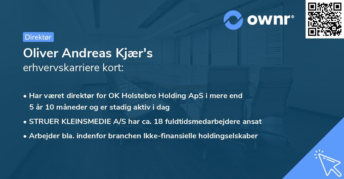 Oliver Andreas Kjær's erhvervskarriere kort