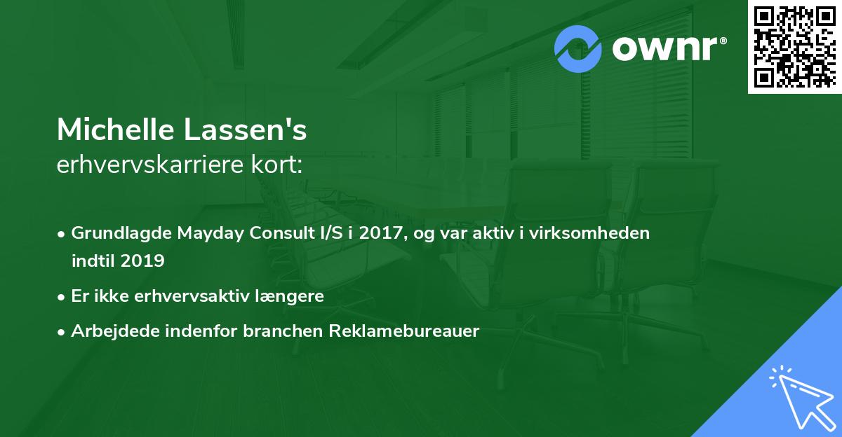 Michelle Lassen's erhvervskarriere kort