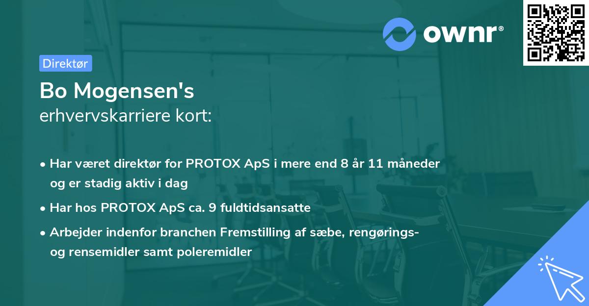 Bo Mogensen's erhvervskarriere kort
