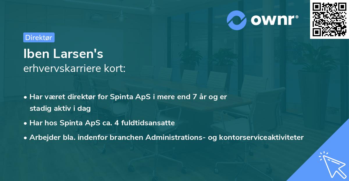 Iben Larsen's erhvervskarriere kort