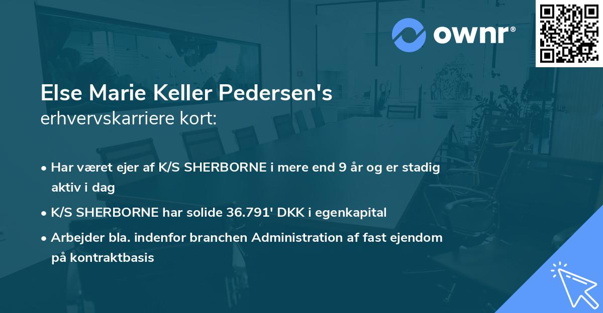 Else Marie Keller Pedersen's erhvervskarriere kort