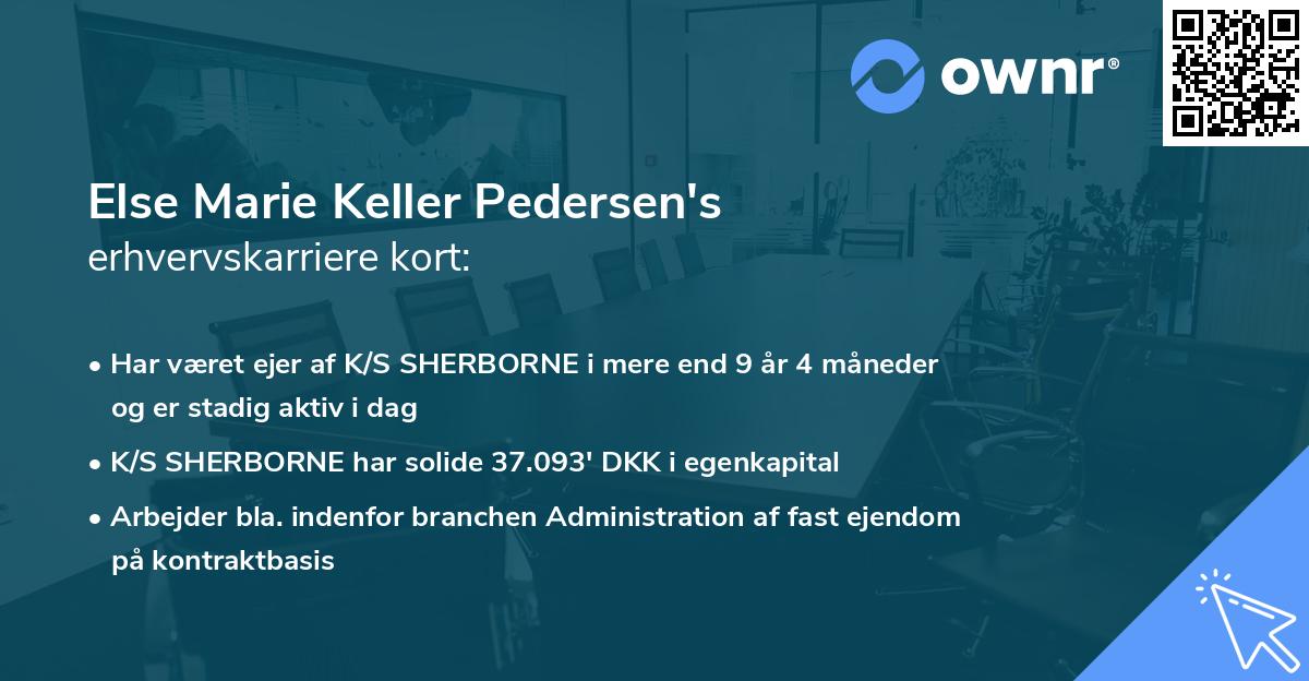 Else Marie Keller Pedersen's erhvervskarriere kort