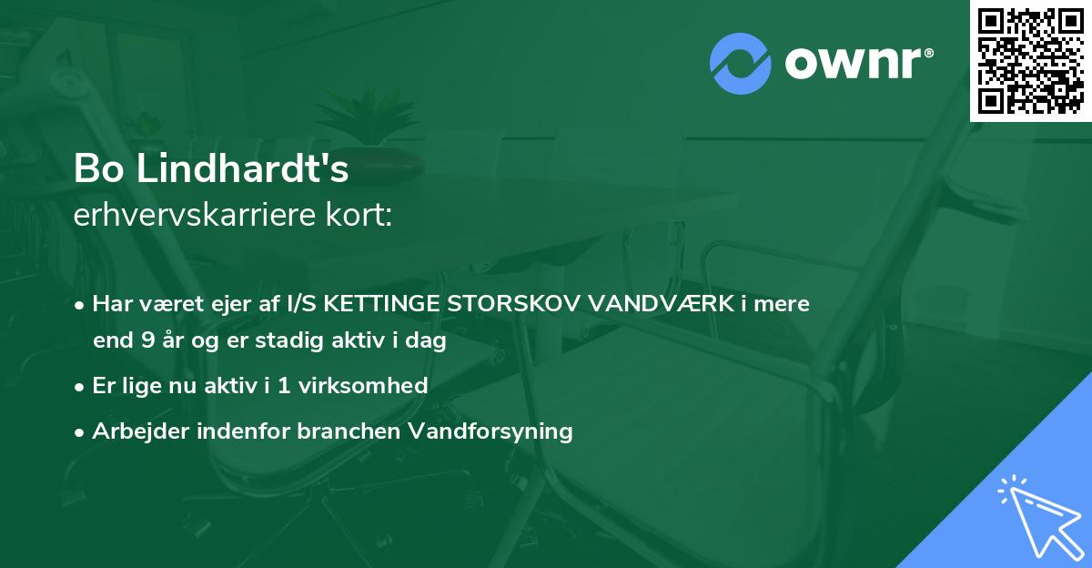 Bo Lindhardt's erhvervskarriere kort