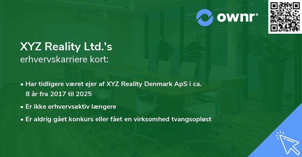 XYZ Reality Ltd.'s erhvervskarriere kort