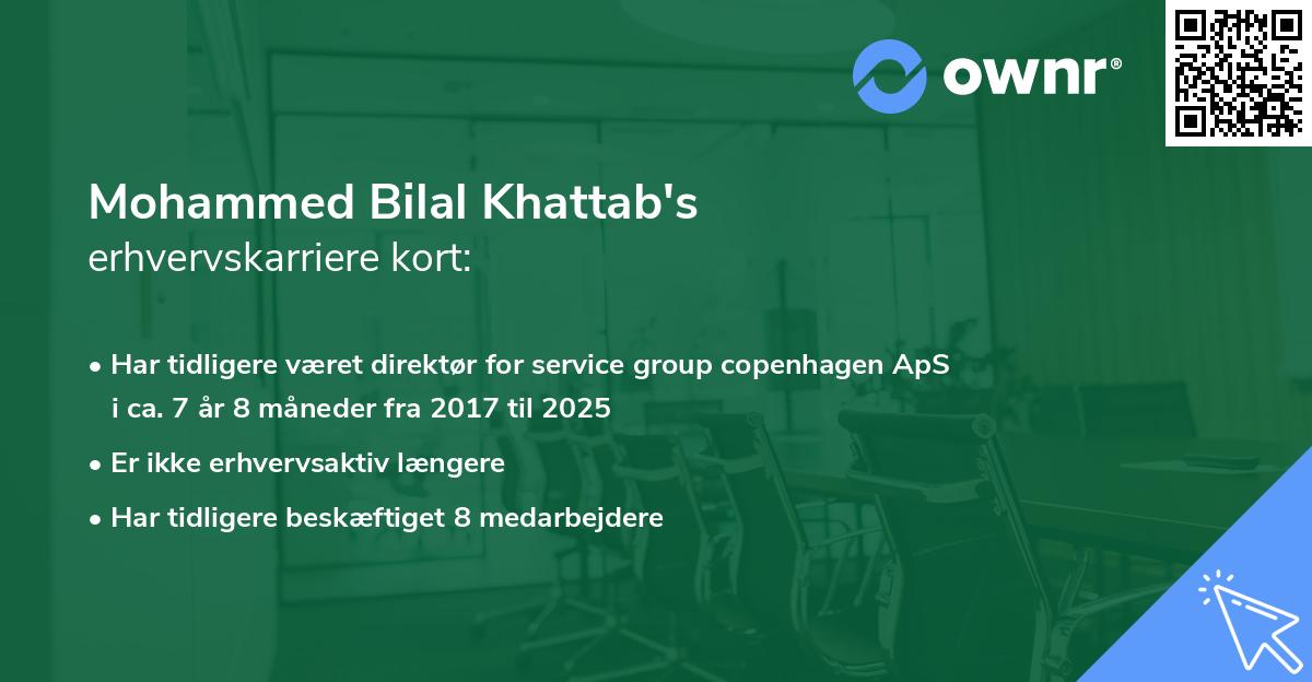 Mohammed Bilal Khattab's erhvervskarriere kort