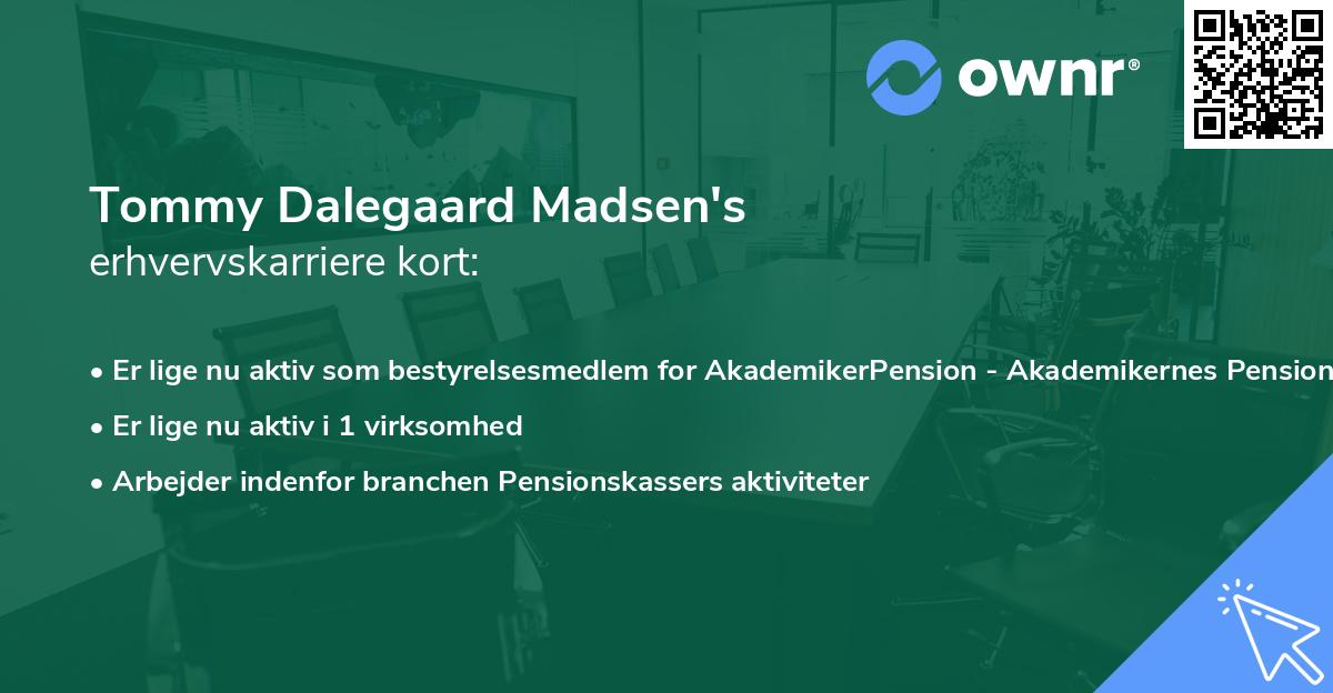 Tommy Dalegaard Madsen's erhvervskarriere kort