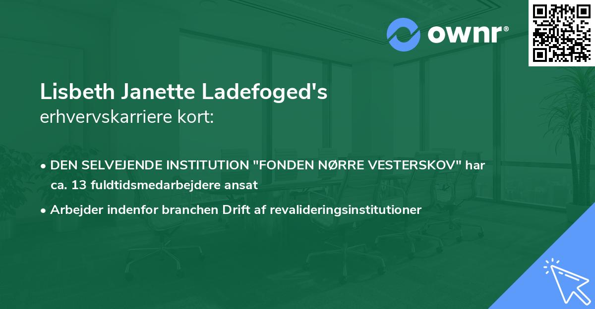 Lisbeth Janette Ladefoged's erhvervskarriere kort