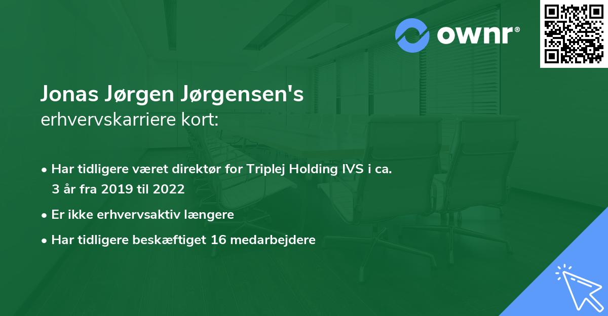 Jonas Jørgen Jørgensen's erhvervskarriere kort