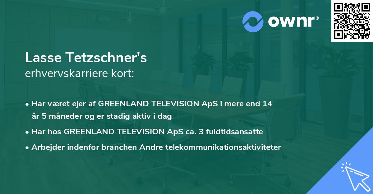 Lasse Tetzschner's erhvervskarriere kort