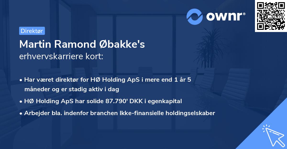 Martin Ramond Øbakke's erhvervskarriere kort