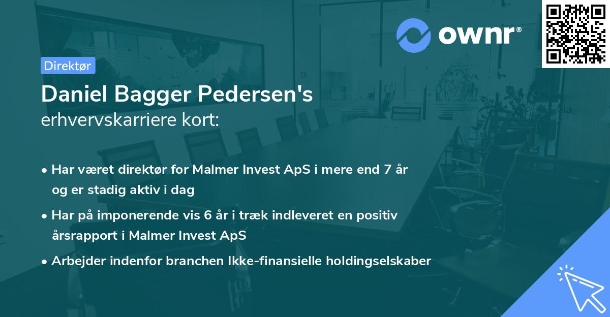 Daniel Bagger Pedersen's erhvervskarriere kort