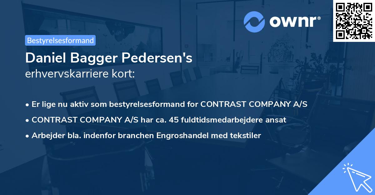 Daniel Bagger Pedersen's erhvervskarriere kort