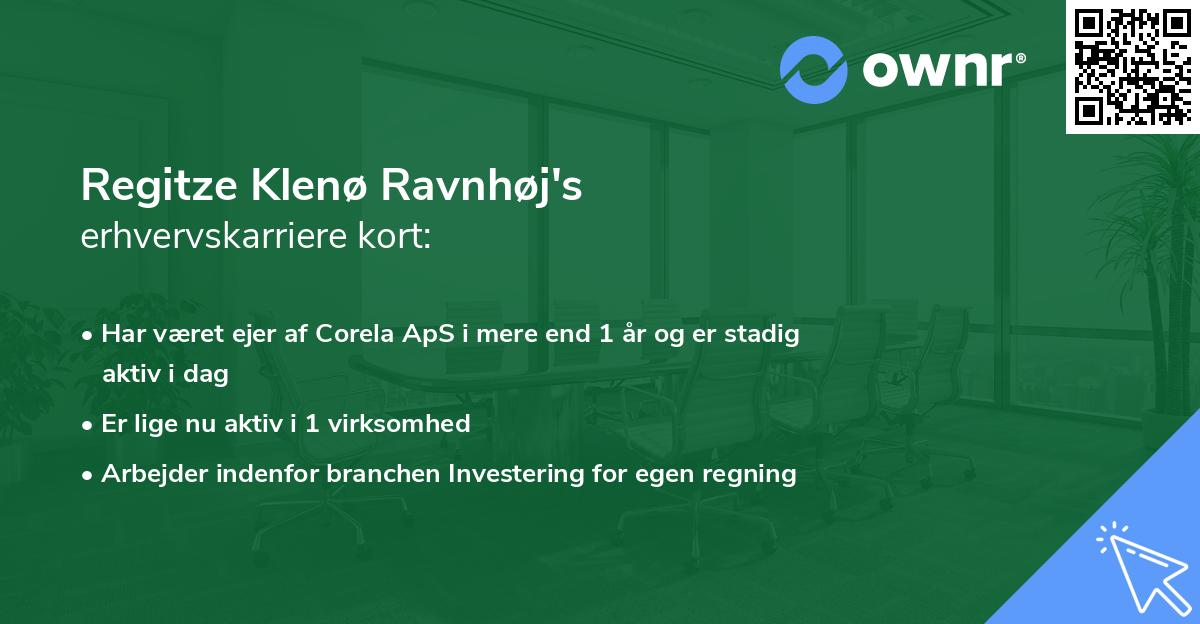 Regitze Klenø Ravnhøj's erhvervskarriere kort