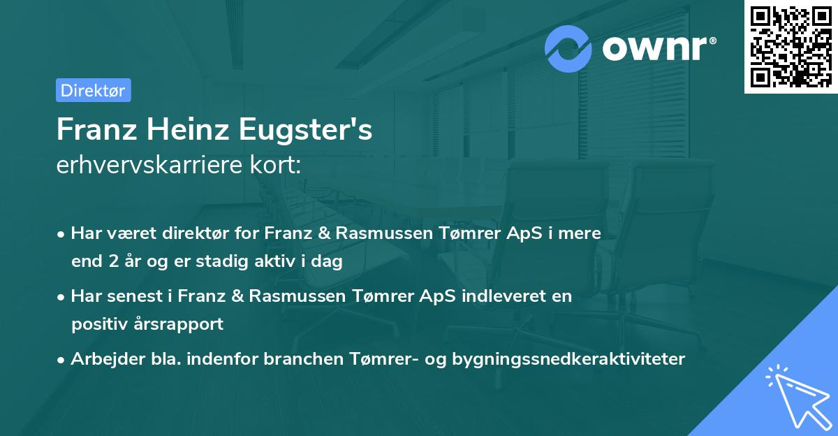 Franz Heinz Eugster's erhvervskarriere kort